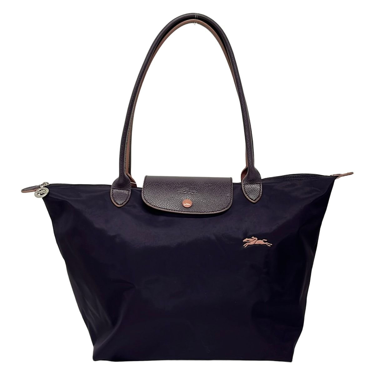 LONGCHAMP(ロンシャン) ショルダーバッグ ル・プリアージュクラブ パープル×ピンクベージュ 折りたたみ レザー