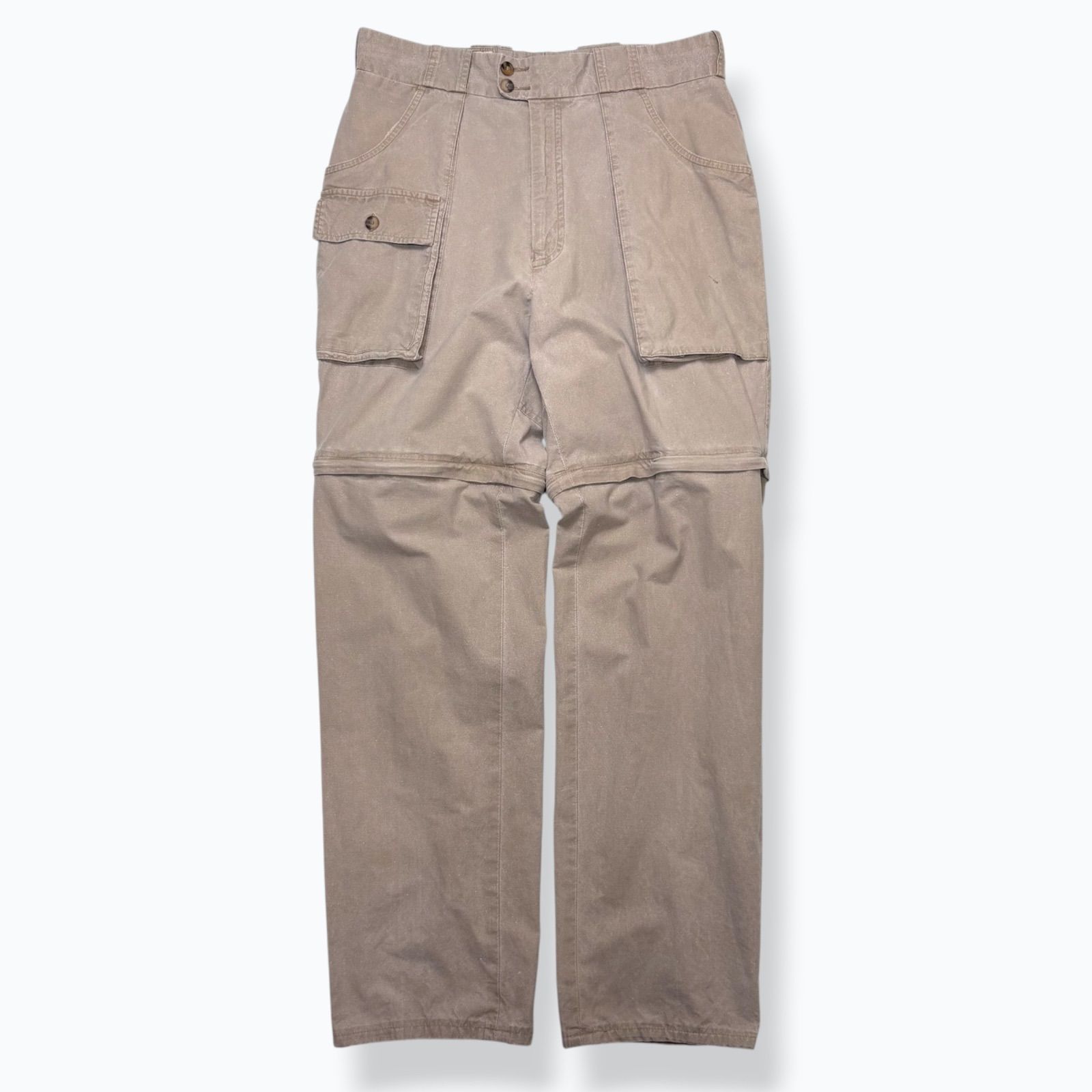 80s BANANA REPUBLIC 2Way Cotton Gimmick Detachable Bush Pants 【W34】 80年代 バナナリパブリック バナリパ ハンティング ギミック デタッチャブル ブッシュ パンツ 古着 ヴィンテージ