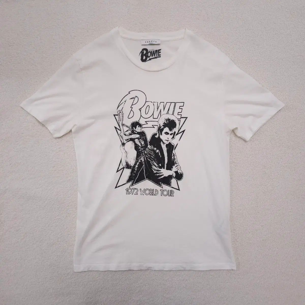 L) SANDRO デイビット・ボウイ 半袖Tシャツ