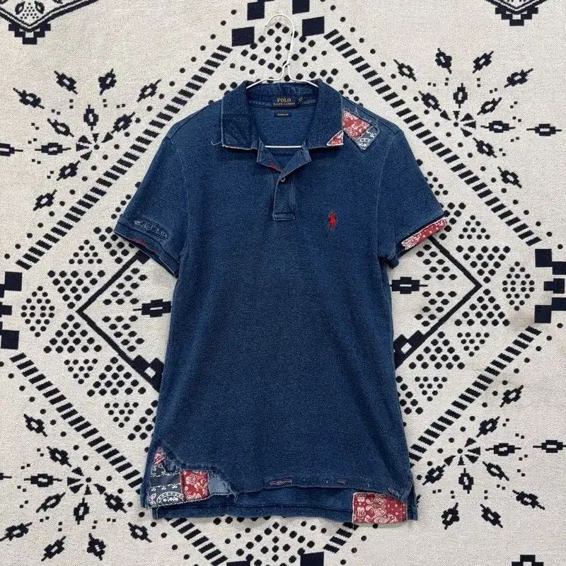 POLO RALPH LAUREN ポロラルフローレン クラシックフィット ベイズリー パッチワーク 半袖ポロシャツ XS P00350
