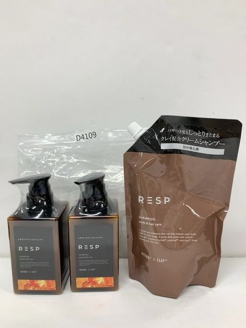D4109 D RESP レチスバクリームシャンプー 390g 2個／RESP レチスバクリームシャンプー 詰め替え用 400g 計3点セット