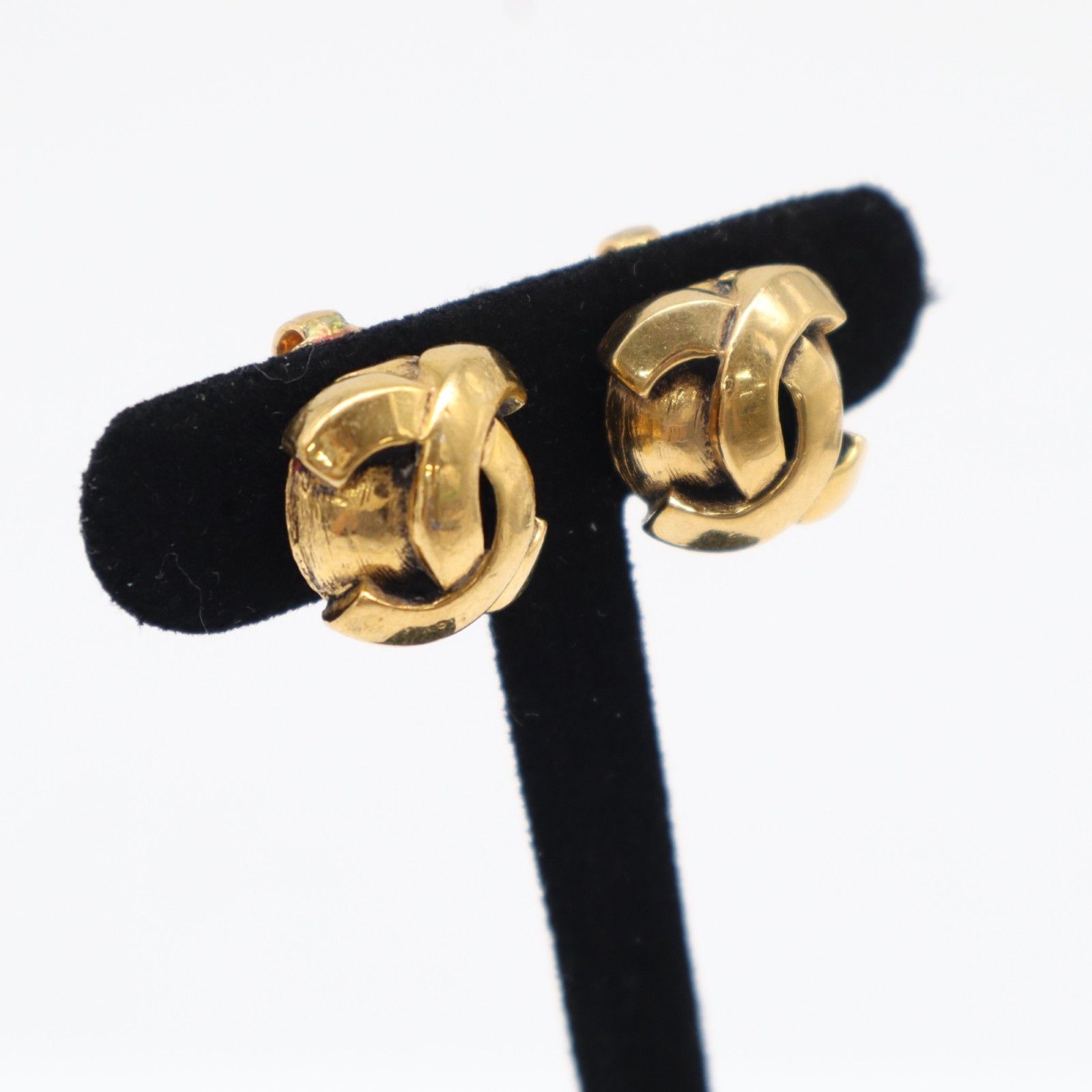 ★3日以内返品可★ 美品 CHANEL シャネル ココマーク ラウンド イヤリング GP 209 イヤリング ゴールド GP レディース