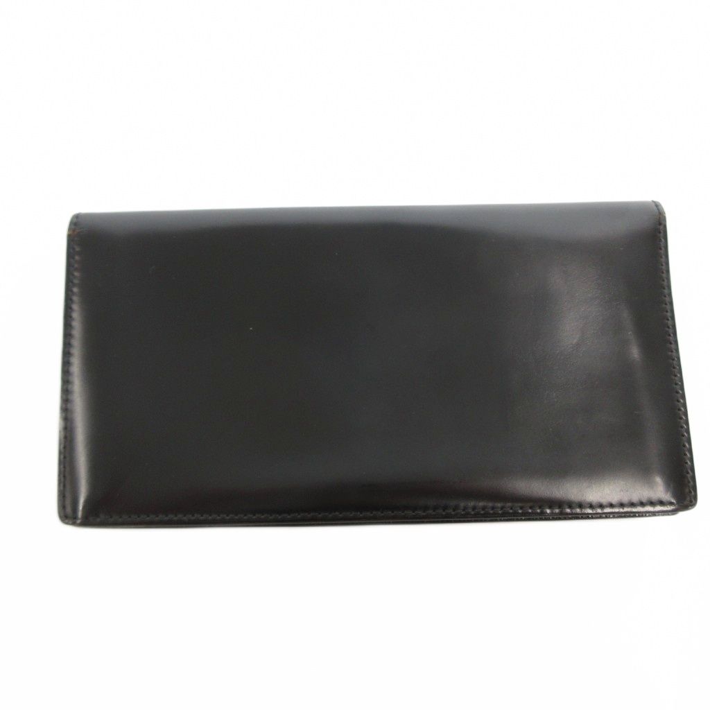 カミーユフォルネ Camille Fournet 札入れ 財布 ウォレット エナメル ロゴ 黒 ブラック /FF ■GY62