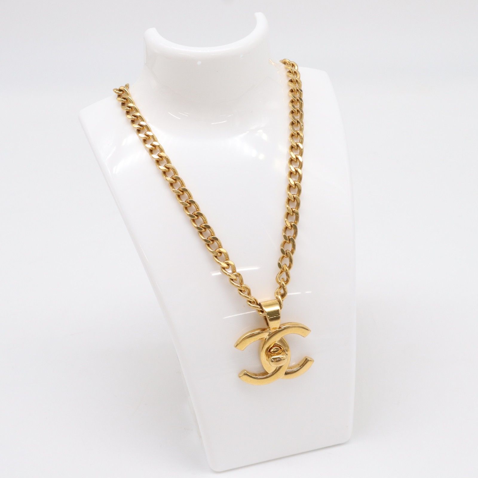 ★3日以内返品可★ 美品 CHANEL シャネル ココマーク ターンロック ネックレス GP - ネックレス ゴールド GP レディース 111,115円