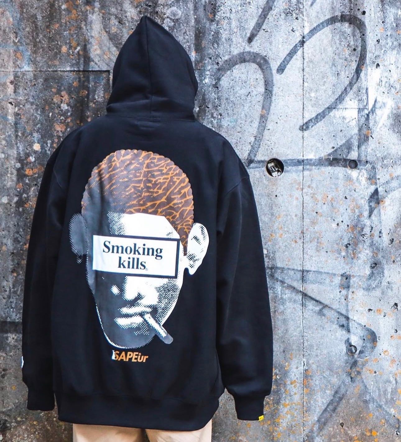 SAPEUR × FR2 SMOKING KILLS TEE BLACK サプール エフアールツー
