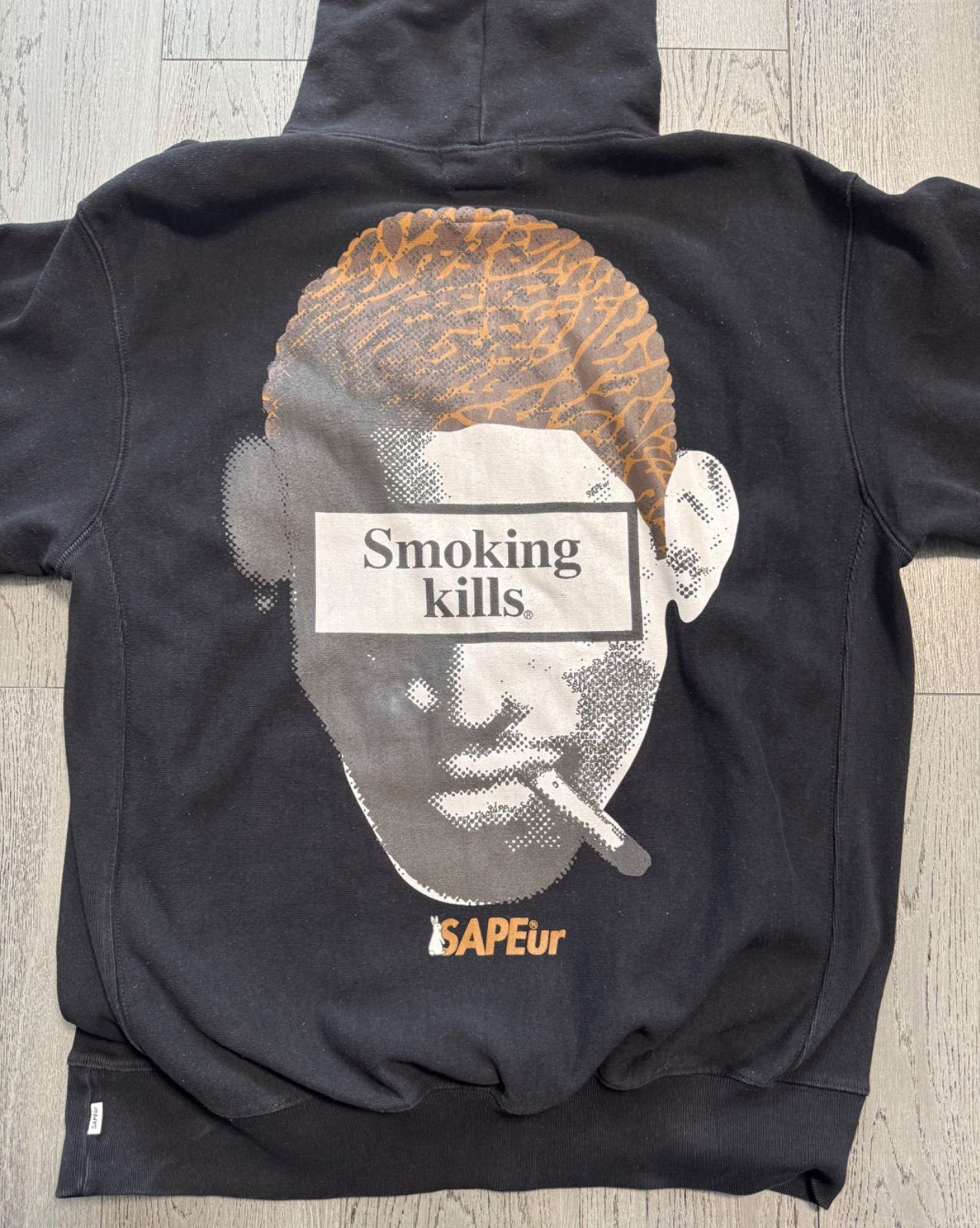 SAPEUR × FR2 SMOKING KILLS TEE BLACK サプール エフアールツー