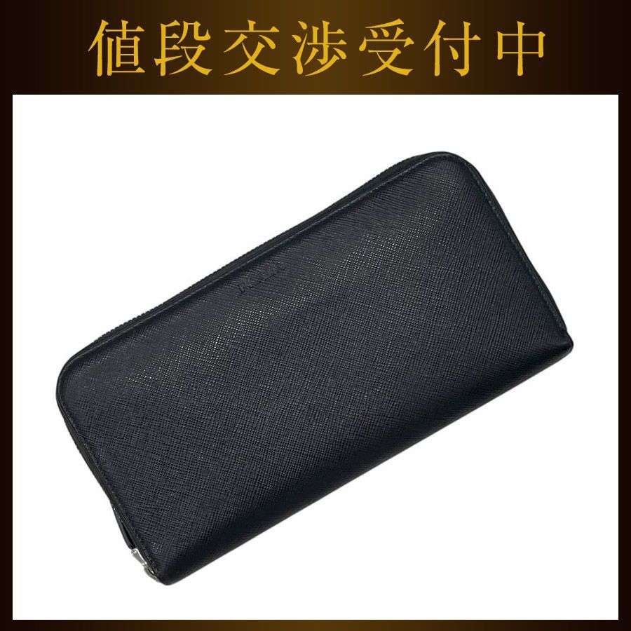 プラダ ラウンドファスナー 長財布 ブラック 黒 NERO 9419 美品 財布