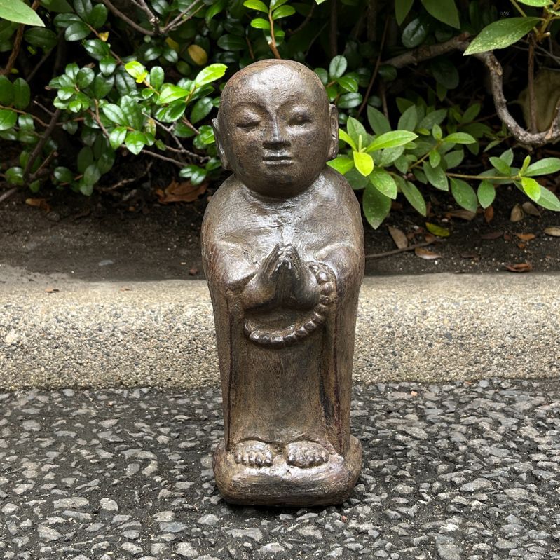 お地蔵さん 石像 合掌 コンクリート 22cm アンティーク調 おじぞうさん