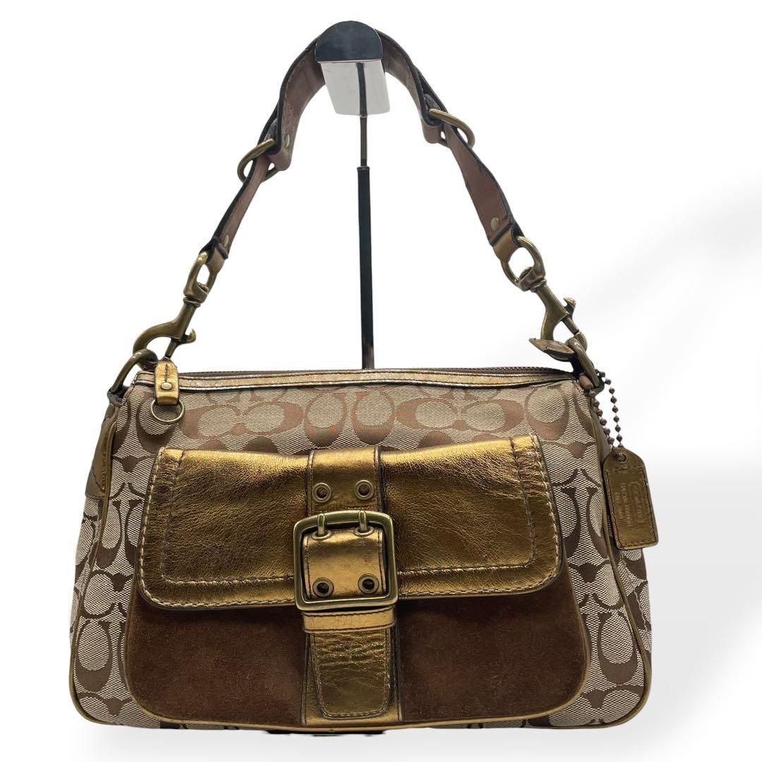 美品　COACH コーチ　ソーホー　ショルダーバッグ　肩掛け　シグネチャー