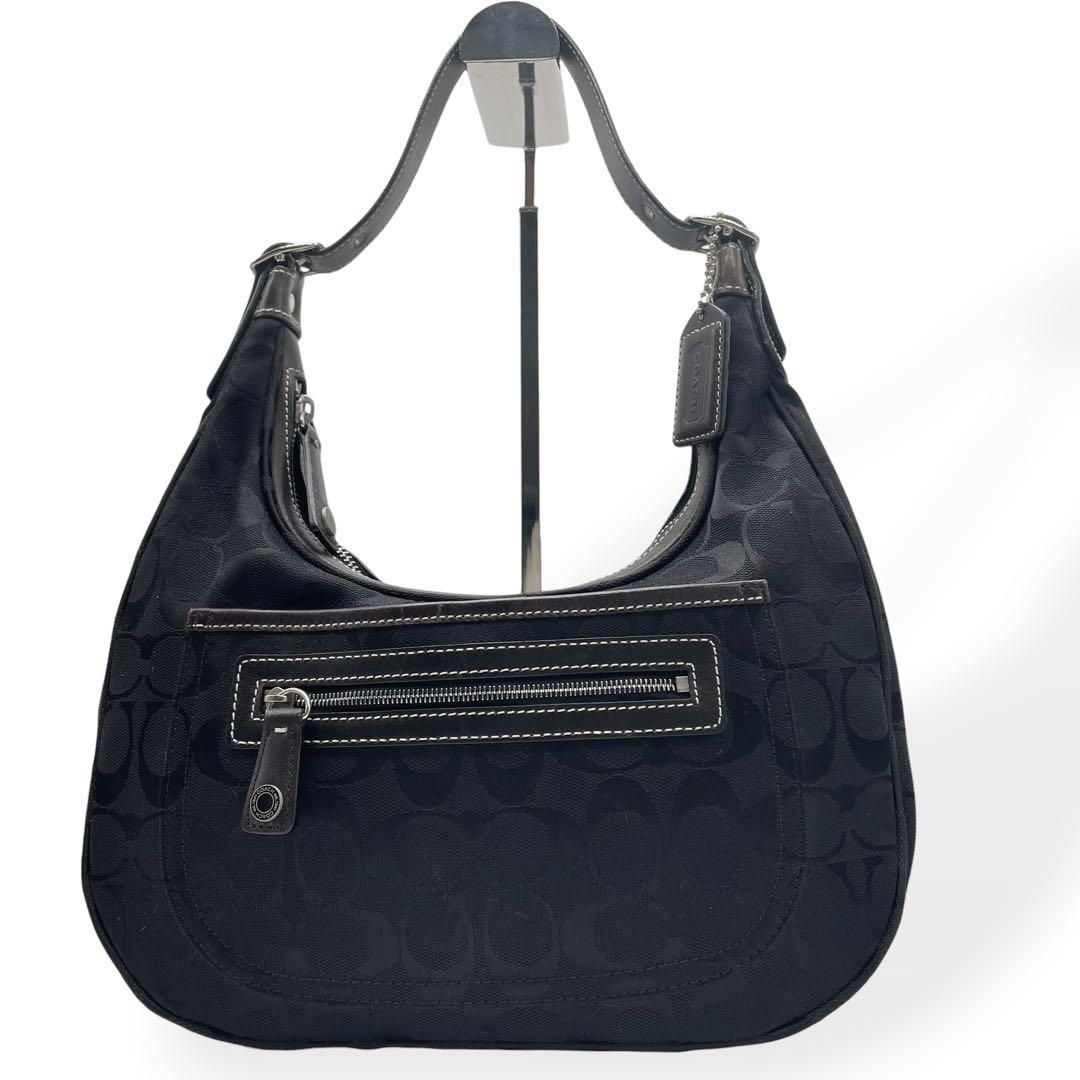 極美品　COACH コーチ　ホーボー　ワンショルダーバッグ　キャンバス