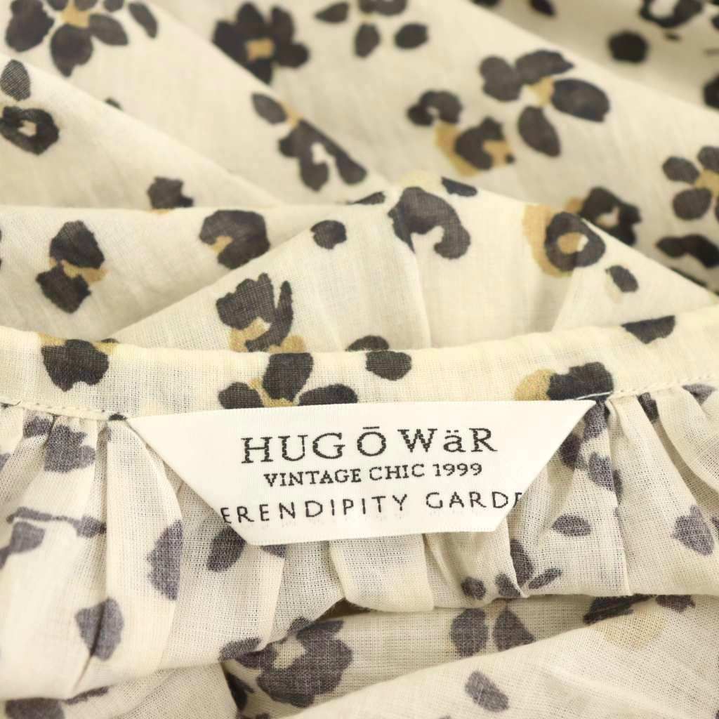ハグオーワー HUG O WaR ボリューム総柄ブラウス F オフベージュ