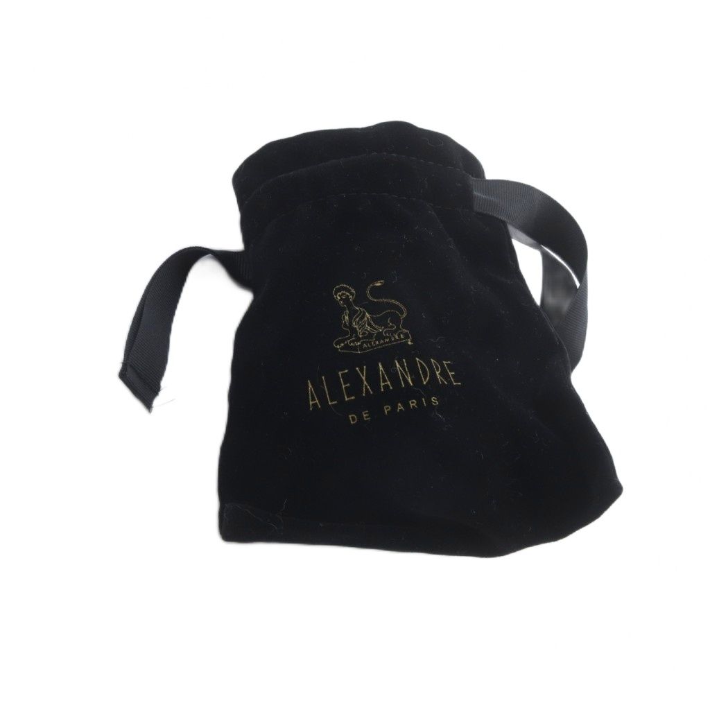 アレクサンドルドゥパリ Alexandre De Paris バレッタ ベロアリボン 黒