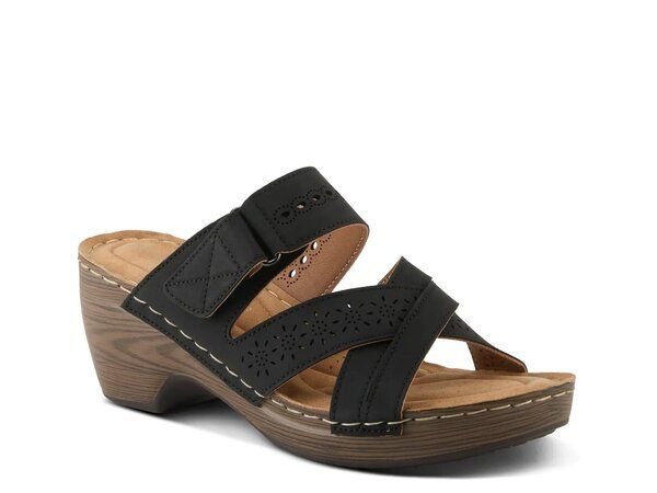 パトリシア レディース シューズ スリッポン・ローファー Patrizia Auratay Wedge SlipOn Black ブラック