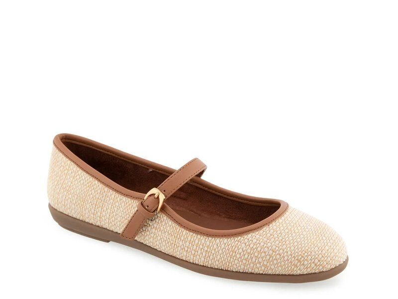 エアロソールズ レディース シューズ パンプス Aerosoles Baylee Mary Jane Flat Beige Raffia ベージュ