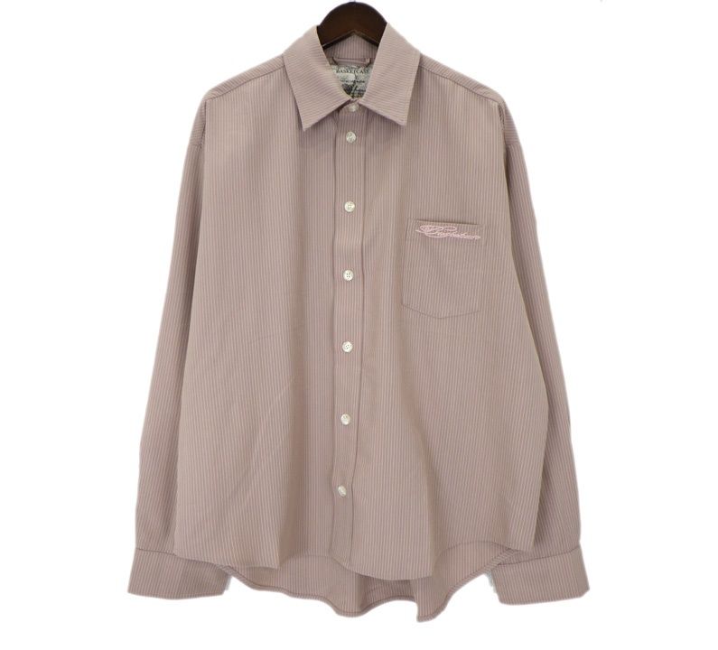 バスケットケースギャラリー Basketcase Gallery 【 ALLEYWAY BUTTON UP SHIRT 】 ストライプ 総柄 胸ポケット 刺繍 ボタン アップ シャツ　51117