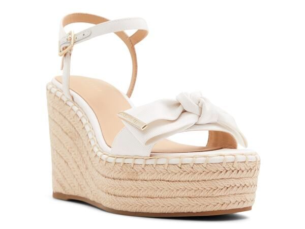 テッドベーカー レディース シューズ サンダル Ted Baker Gia Wedge Sandal White Grosgrain ホワイト