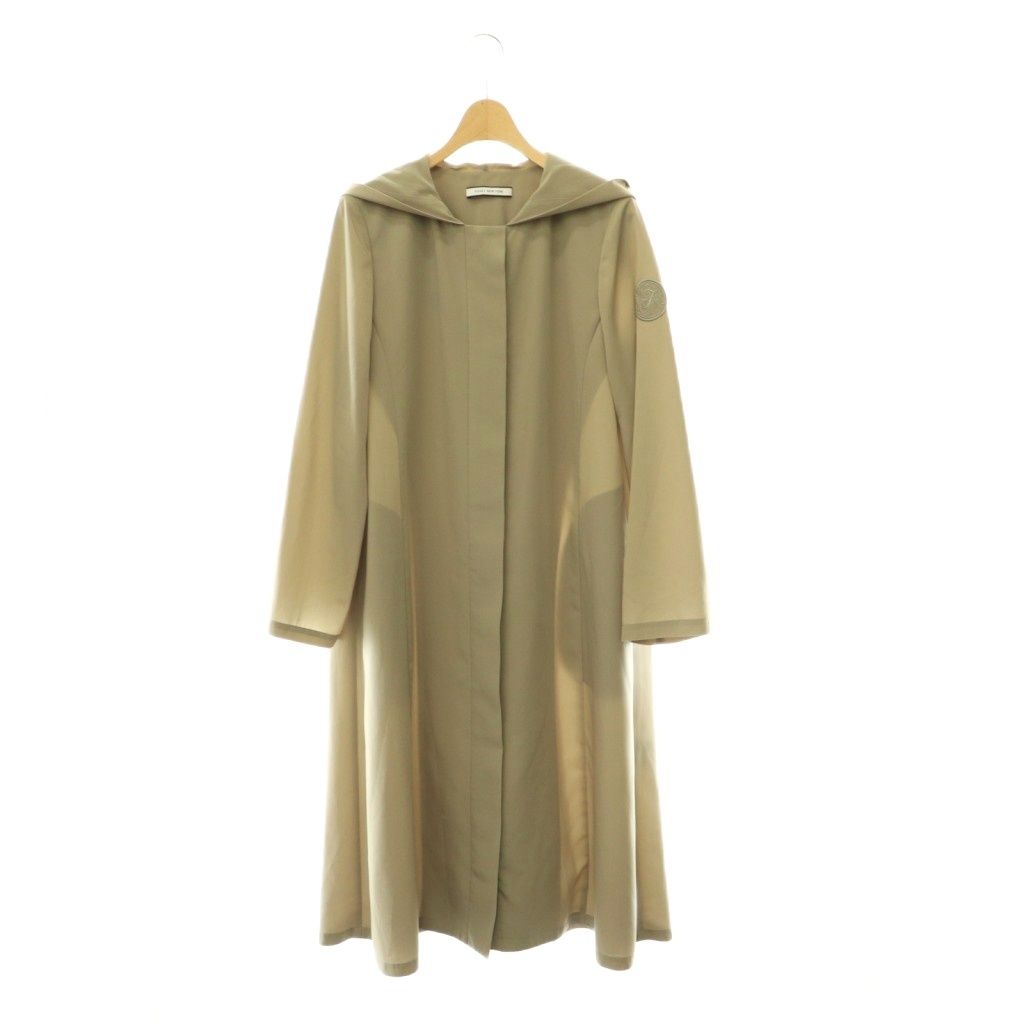 フォクシーニューヨーク FOXEY NEW YORK Lille リールコート スプリングコート ジップアップ フード ロング 38 グレージュ 42762 /HS ■OS