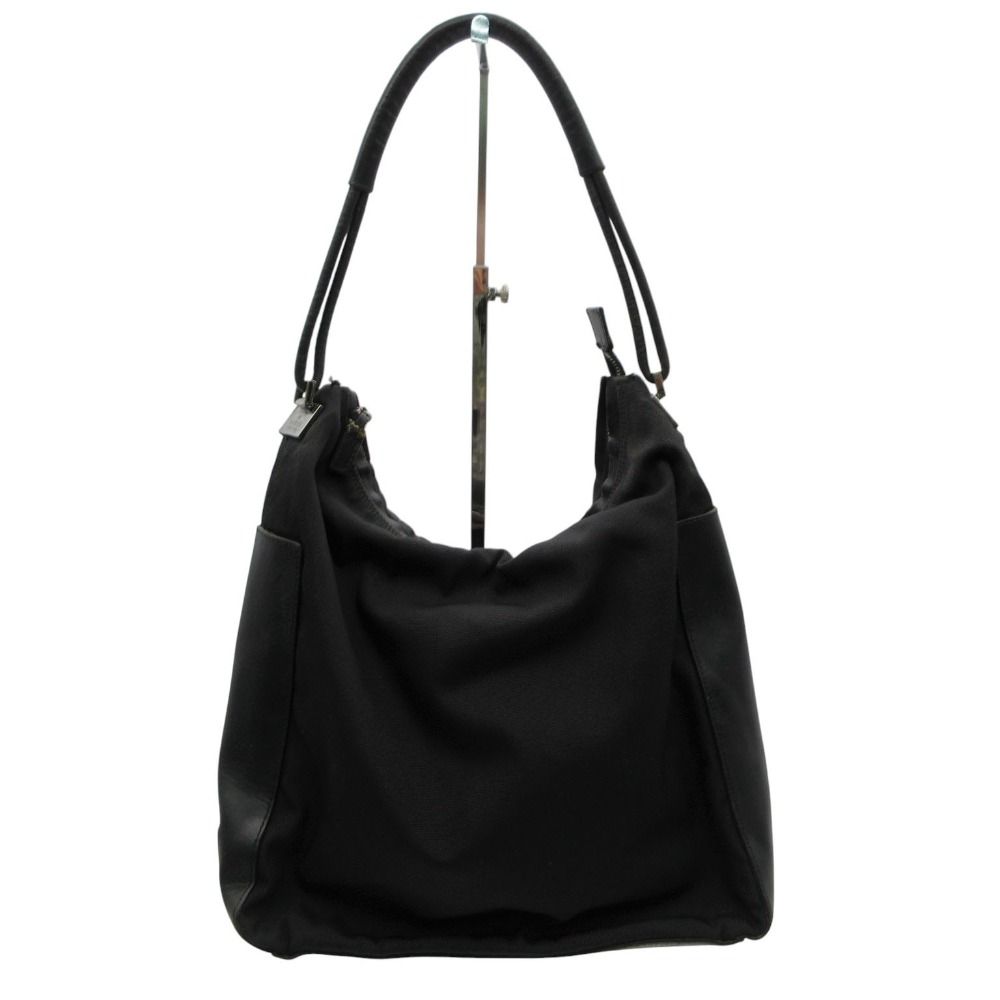 GUCCI グッチ ショルダーバッグ 肩掛け ナイロン レザー ワンショルダー 鞄 ブラック レディース 【中古】