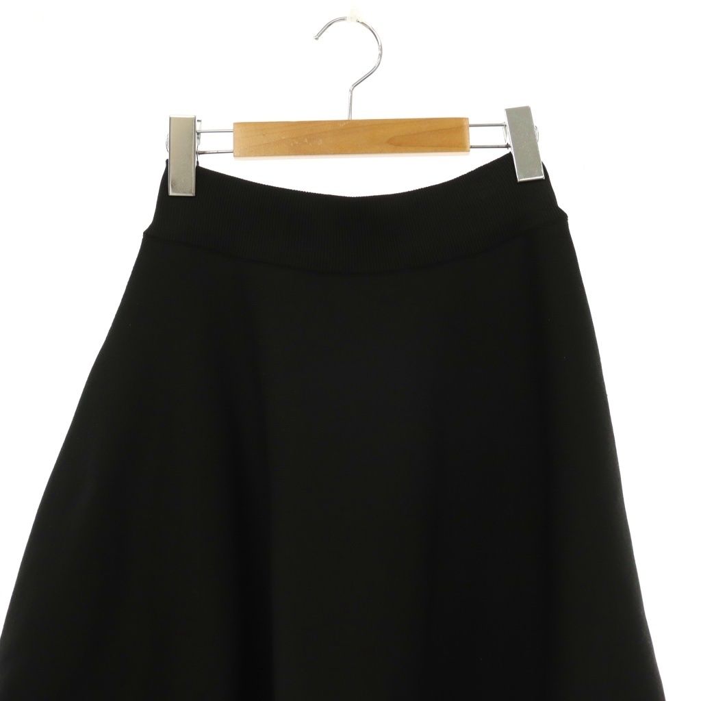 ジェンヌ JENNE 24AW ハート刺繍ニットスカート フレア ロング S 黒