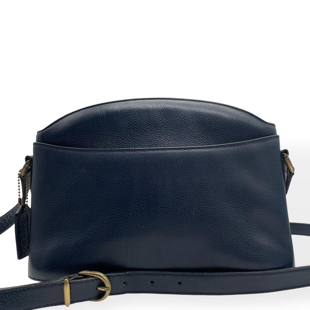 極美品　COACH オールドコーチ ショルダーバッグ　イタリア製　ネイビー