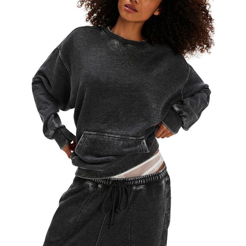フリーピープル レディース アウター パーカー・スウェット ダウン Free People Slow It Down Pullover Womens Black ブラック