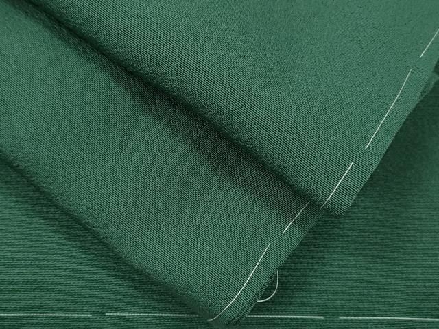 平和屋着物●上質な色無地　ロング丈　千歳緑色　正絹　逸品　未使用　CABG2114ze