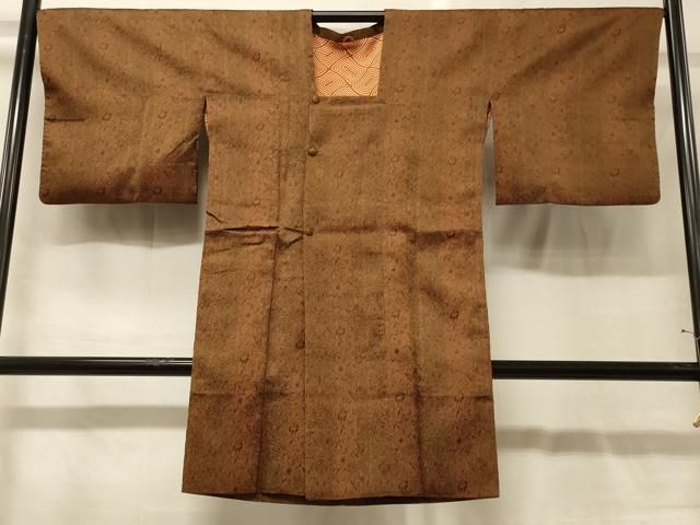 平和屋着物＃道行コート　更紗花間道　ロング丈　正絹　逸品　CABG8047in