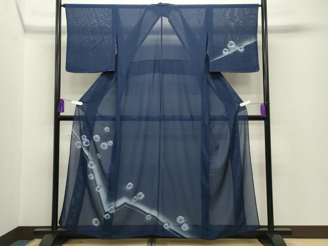 平和屋着物＊夏物　訪問着　絽　手描き　水玉　暈し染め　正絹　逸品　CABG4278gh