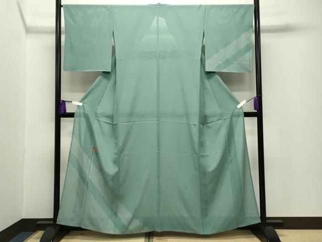 平和屋着物＊夏物　訪問着　絽　鼠　打ち出の小槌　扇面花文　金彩　正絹　逸品　CABG4286gh