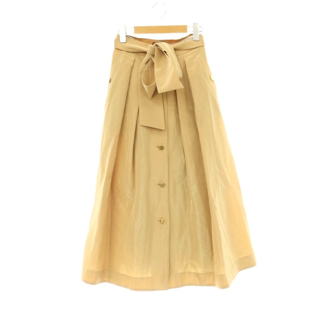 グレースクラス GRACE Class 24AW 2点セット レイヤードタックスカート メッシュスカート ロング フレア 36 ベージュ グレージュ /DO ■OS