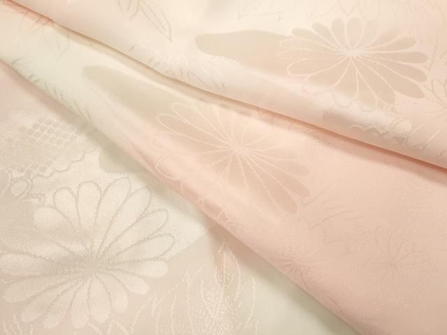 平和屋着物●振袖用長襦袢　袷　草花地紋　暈し染め　正絹　逸品　CABG2127ze