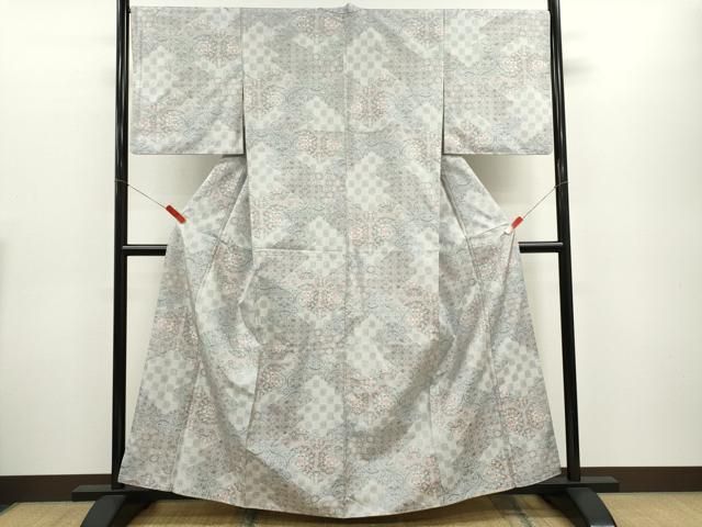 平和屋着物○都喜ヱ門 本場大島紬 白大島 7マルキ 総絣