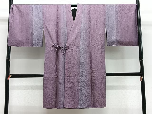 平和屋着物∞道中着　リバーシブル　霞文　暈し染め　ロング丈　正絹　逸品　未使用　CABG3887ua