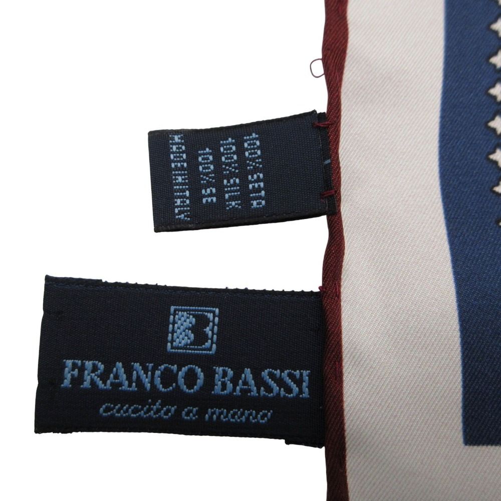 FRANCO BASSI フランコバッシ ハンカチ シルク100％ ペイズリー 総柄