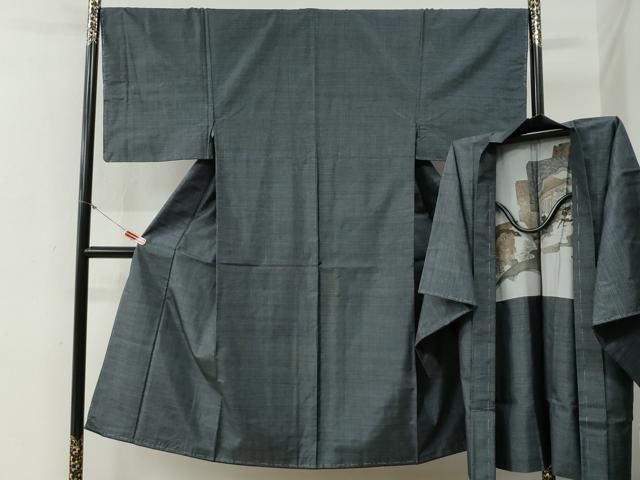 平和屋着物●男性　本場大島紬　アンサンブル　100亀甲　総詰め　正絹　逸品　未使用　CABG0473yc