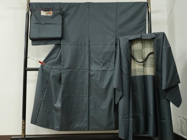 平和屋着物●男性 100亀甲 アンサンブル 総詰め 証紙付き 正絹 逸品 CABG0474yc