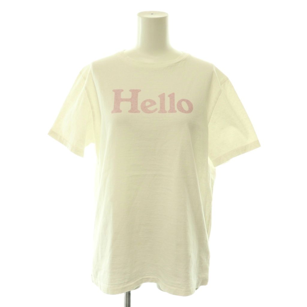 マディソンブルー MADISONBLUE 24SS Hello クルーネック Tシャツ カットソー HAPPY PLUS STORE別注 2 白 ピンク /CX ■OS
