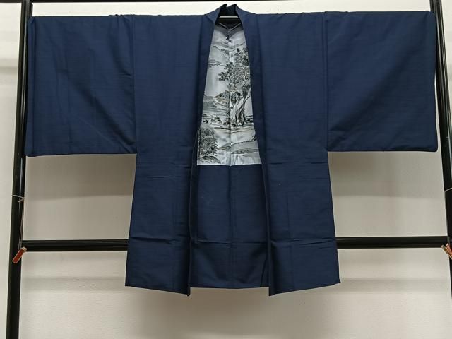 人気大割引平和屋着物＃男性 羽織 本場大島紬 格子 正絹 逸品
