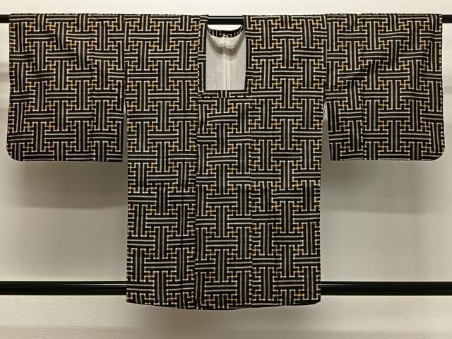 平和屋着物∞本場大島紬　龍郷絣　秋名バラ　羽織　正絹　逸品　CABG3923ua