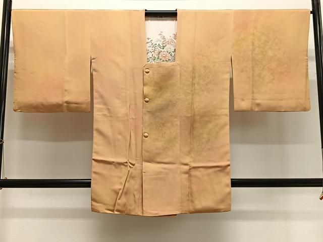 平和屋着物∞人間国宝　福田喜三郎　道行コート　陶器花文　暈し染め　金銀彩　正絹　逸品　CABG3939ua