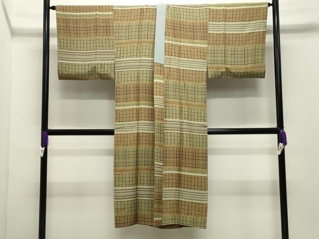 平和屋着物●男性　長襦袢　袷　横段吉祥文　田中屋謹製　正絹　逸品　CABG4365gh 平和屋着物○男性 長襦袢 袷 横段吉祥文 田中屋謹製 正絹 逸品