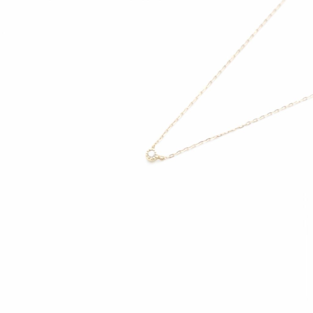 エテ ete レイヤー ダイヤモンド ネックレス 0.02ct K10YG イエローゴールド