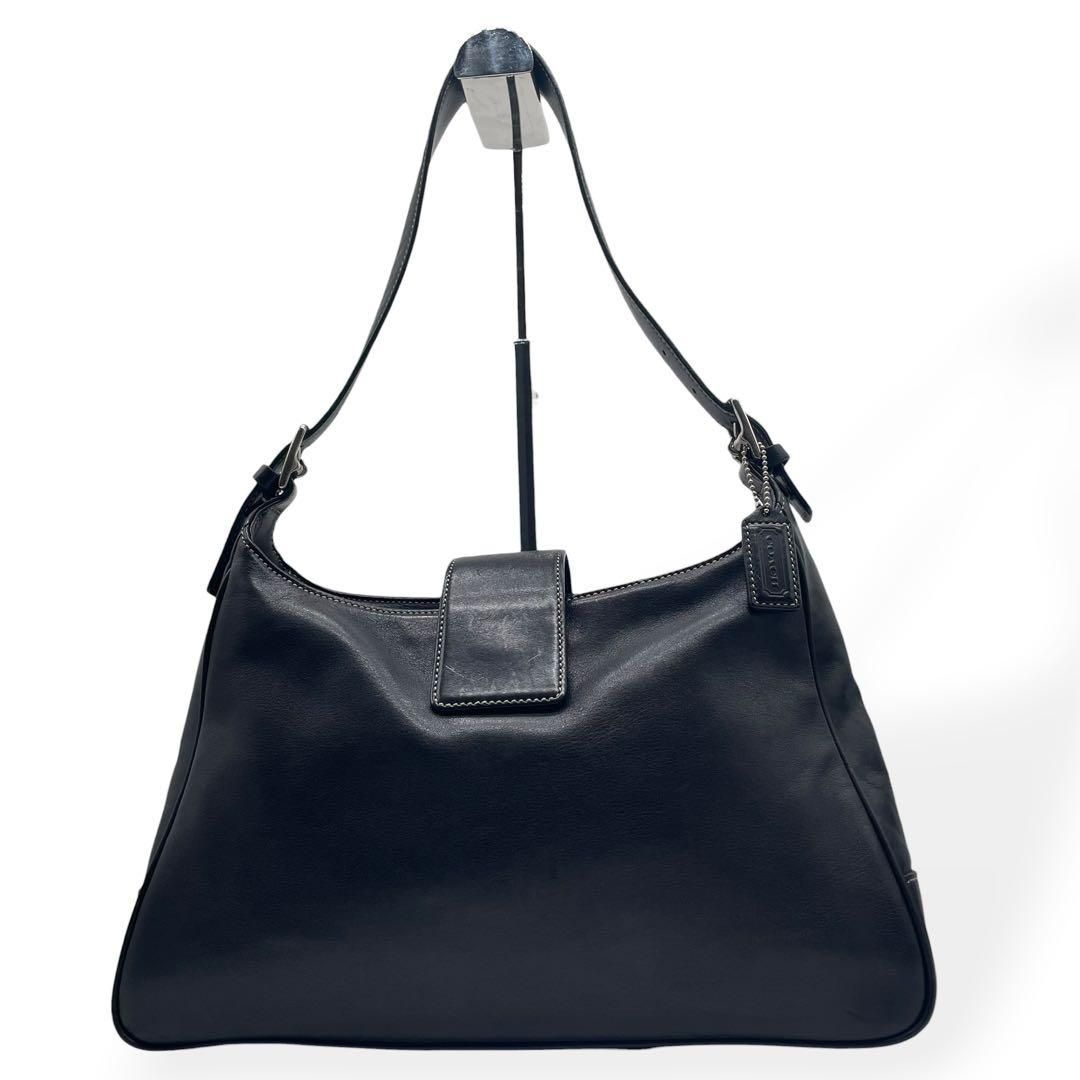 極美品　COACH オールドコーチ　ショルダーバッグ　ブラック　本革