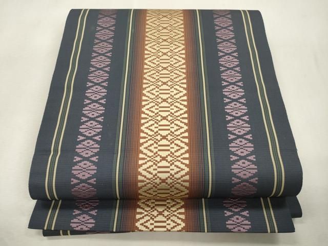 平和屋着物○本場筑前博多織 八寸名古屋帯 献上 正絹 逸品 CABI7312dy