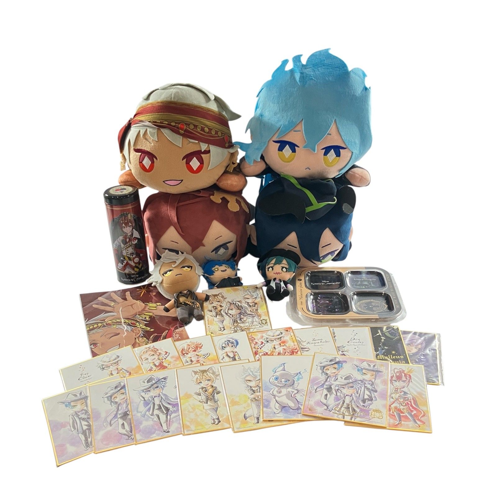 ★ ツイステ ツイステッドワンダーランド グッズ まとめ商品 ぬいぐるみ 色紙 プレートセット マスコット ねそべり 2.45kg