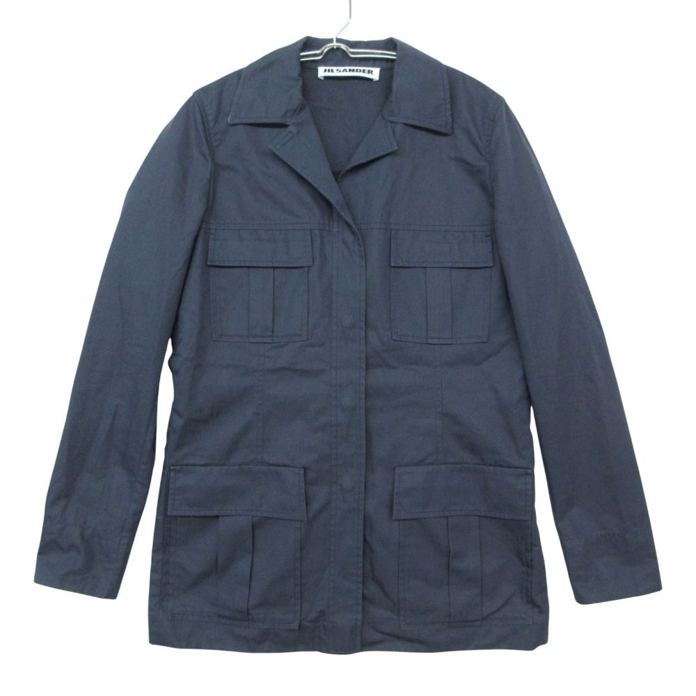 JIL SANDER ジルサンダー ミリタリージャケット シャツ ジャケット サファリジャケット アウター ネイビー 36【S】 レディース 【中古】