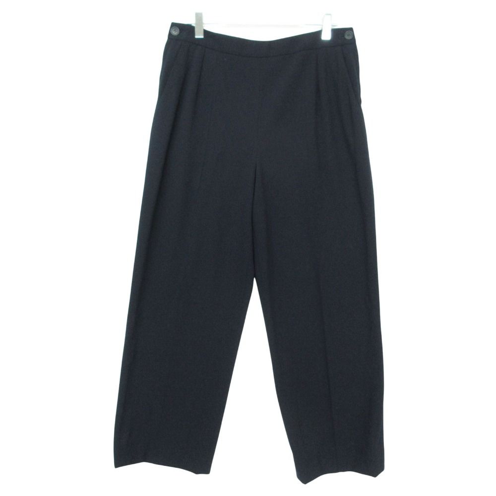HERMES エルメス パンツ 1タック テーパード ワイドパンツ ボトムス ネイビー 40【M】 レディース 【中古】 35,750円