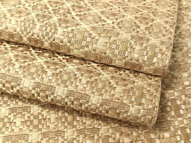 平和屋着物●本場筑前博多織　八寸名古屋帯　幾何学柄　正絹　逸品　CABI4271vp