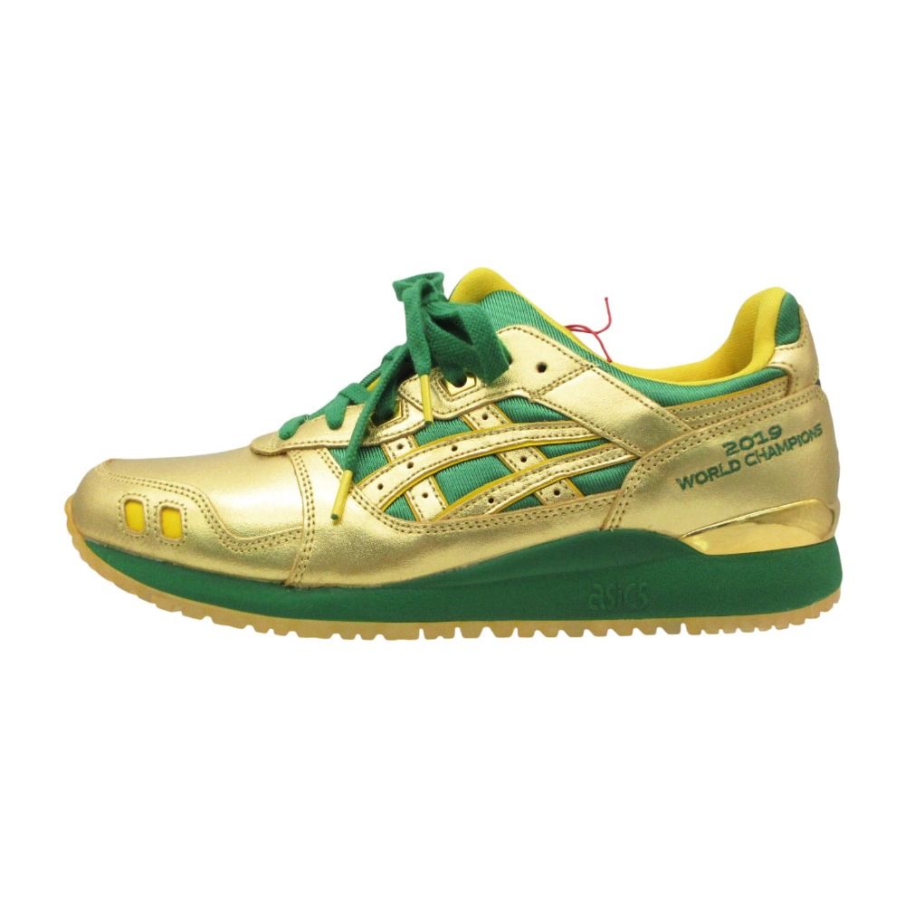 新品同様 asics アシックス × Springboks Champions 2019 GEL-LYTE III スニーカー ゲルライト 3 シューズ ラグビー 南アフリカ代表 優勝モデル 1203A055 靴 グリーン 9.5 27.5cm メンズ