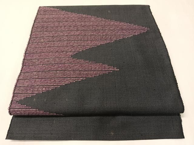 平和屋着物●八寸名古屋帯　紬地　松皮菱　正絹　逸品　CABI4272vp
